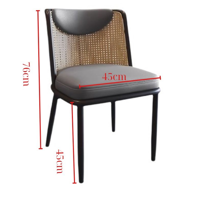 Ghế cafe khung kim loại tựa lưng mây cao cấp BY7152 (1)