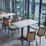 Ghế cafe khung kim loại tựa lưng mây cao cấp BY7152 (2)