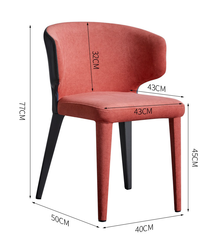 Ghế cafe vải nỉ lưng tựa bọc da sáng tạo BY201 10