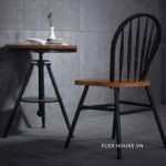 Ghế gỗ cafe thư giãn khung sắt BY6597 (2)