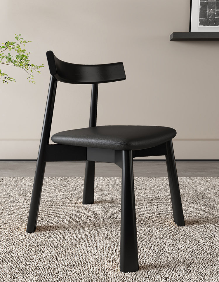 Ghế ăn gỗ nguyên khối tối giản phong cách Wabi-sabi SEN09 9