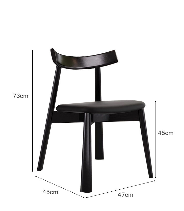 Ghế ăn gỗ nguyên khối tối giản phong cách Wabi-sabi SEN09 13