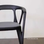 Ghế gỗ tần bì có tay vịn đệm vải nỉ cao cấp JIN8406