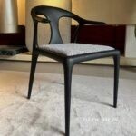 Ghế gỗ tựa lưng bo cong tinh tế kiểu Bắc Âu JIN8032