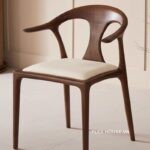 Ghế gỗ tựa lưng bo cong tinh tế kiểu Bắc Âu JIN8032 (4)