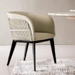 Ghế nhà hàng khung gỗ bọc da kiểu Ý JIN5409 (4)