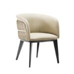 Ghế nhà hàng khung gỗ bọc da kiểu Ý JIN5409 (4)
