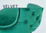 Ghế quầy bar nhung tựa lưng đính cườm hiện đại FQF6817(5)