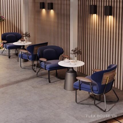 Ghế sofa cafe có tay vịn kiểu Bắc Âu FAD8749