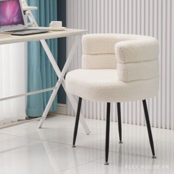 Ghế sofa đơn bàn trang điểm vải giả lông cừu hiện đại DYT8991