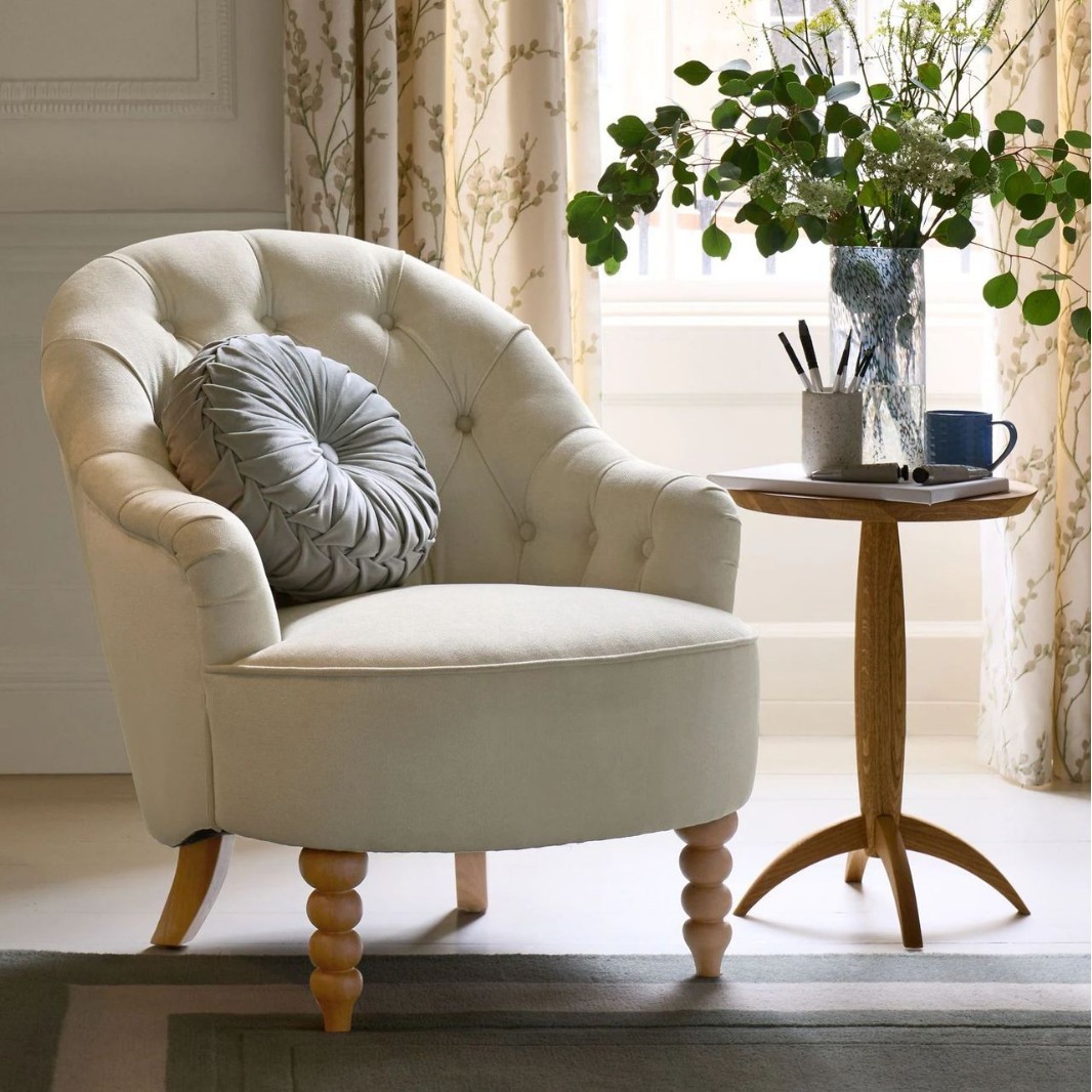 Ghế sofa đơn chân gỗ bọc nhung kiểu Bắc Âu FAD8950 8