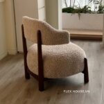 Ghế sofa đơn khung gỗ tần bì vải giả lông cừu cao cấp FAD8616(2)