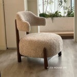 Ghế sofa đơn khung gỗ tần bì vải giả lông cừu cao cấp FAD8616(5)