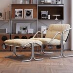 Ghế sofa đơn khung thép không gỉ phòng khách ban công SAB436