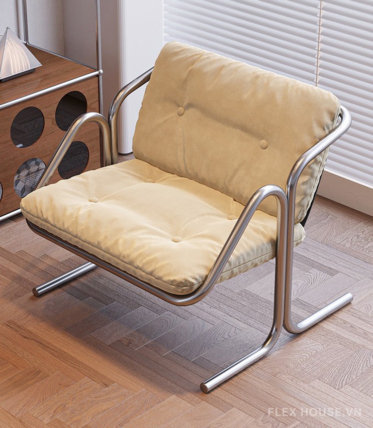 Ghế sofa đơn khung thép không gỉ phòng khách ban công SAB436 10