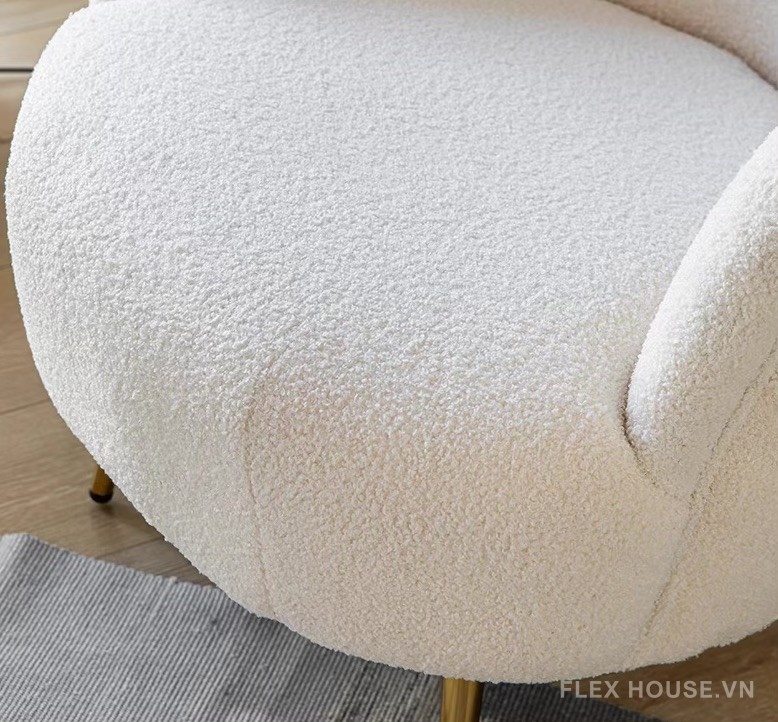 Ghế sofa đơn mạ titan bọc vải lông cừu sang trọng FAD6657 17