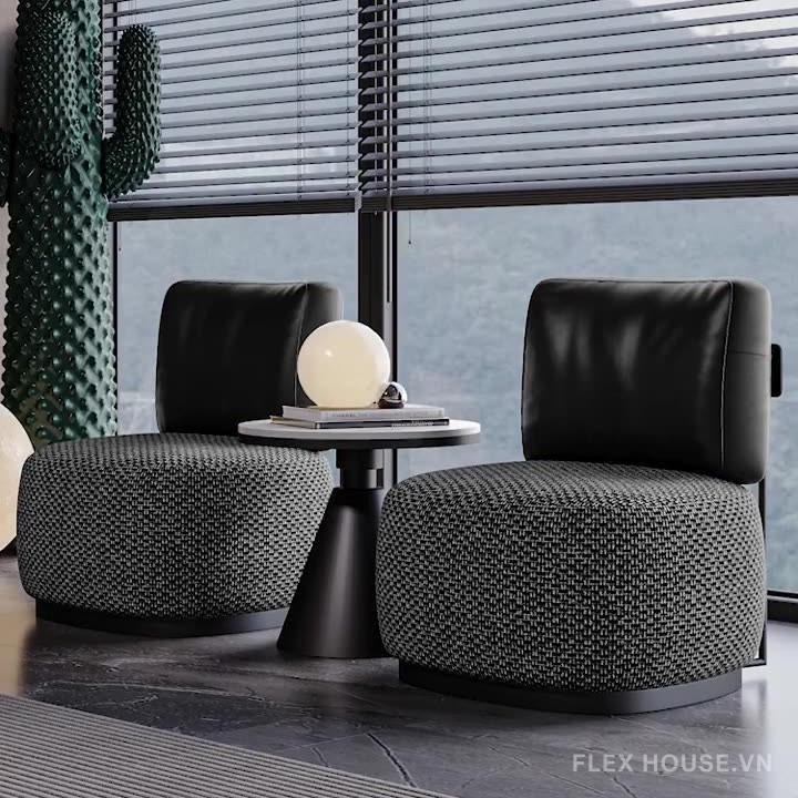 Ghế sofa đơn tựa lưng bọc da tối giản kiểu Bắc Âu SAB773 10