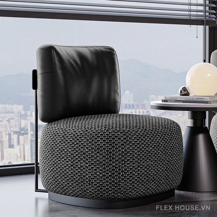 Ghế sofa đơn tựa lưng bọc da tối giản kiểu Bắc Âu SAB773 13