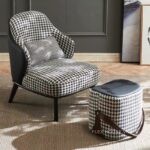 Ghế sofa đơn vải lanh chân thép cho phòng khách FAD683