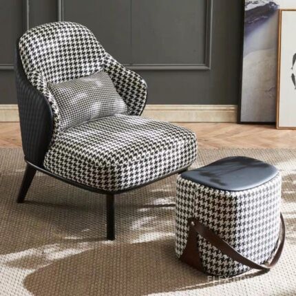 Ghế sofa đơn vải lanh chân thép cho phòng khách FAD683