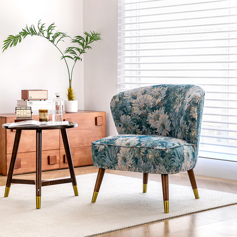 Ghế sofa đơn vải lanh dòng Vintage style Mỹ cổ điển AH705 9