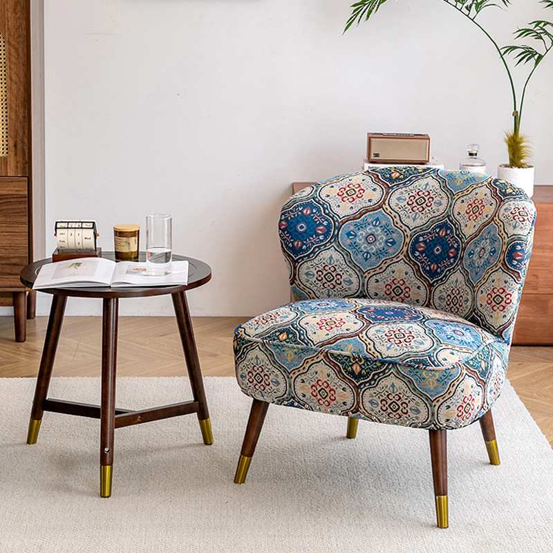 Ghế sofa đơn vải lanh dòng Vintage style Mỹ cổ điển AH705 7