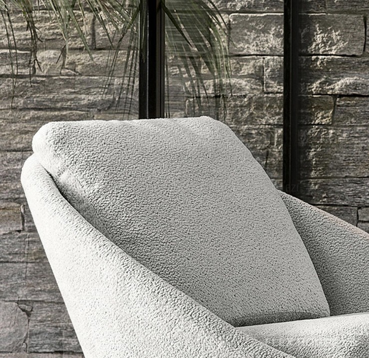 Ghế sofa đơn vải lanh sang trọng kiểu Italia FAD680 15