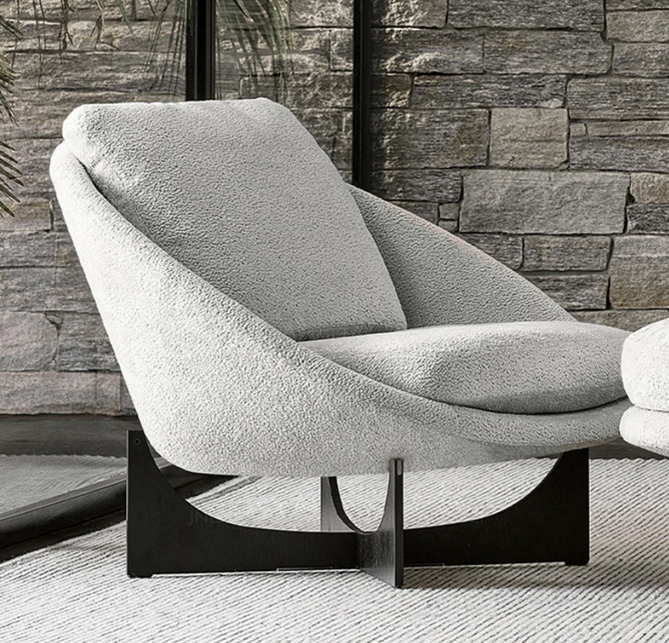 Ghế sofa đơn vải lanh sang trọng kiểu Italia FAD680 14