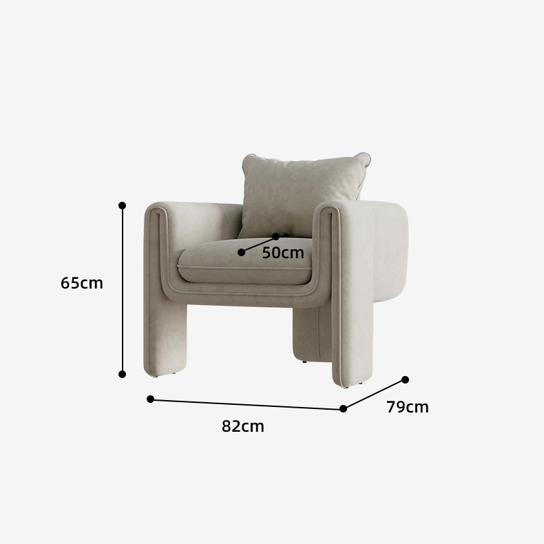 Ghế sofa đơn vải nhung dòng Nordic light sang trọng FAD655 12