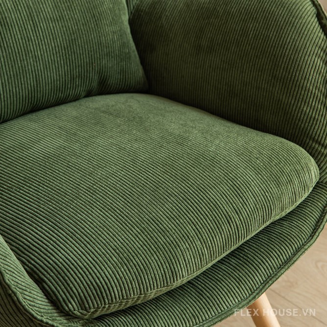 Ghế sofa đơn vải nhung kẻ sọc cổ điển kiểu Bắc Âu AH290 20