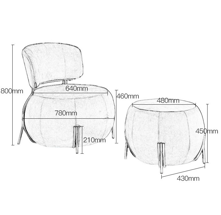 Ghế sofa đơn vải nhung phong cách hiện đại FAD659 19