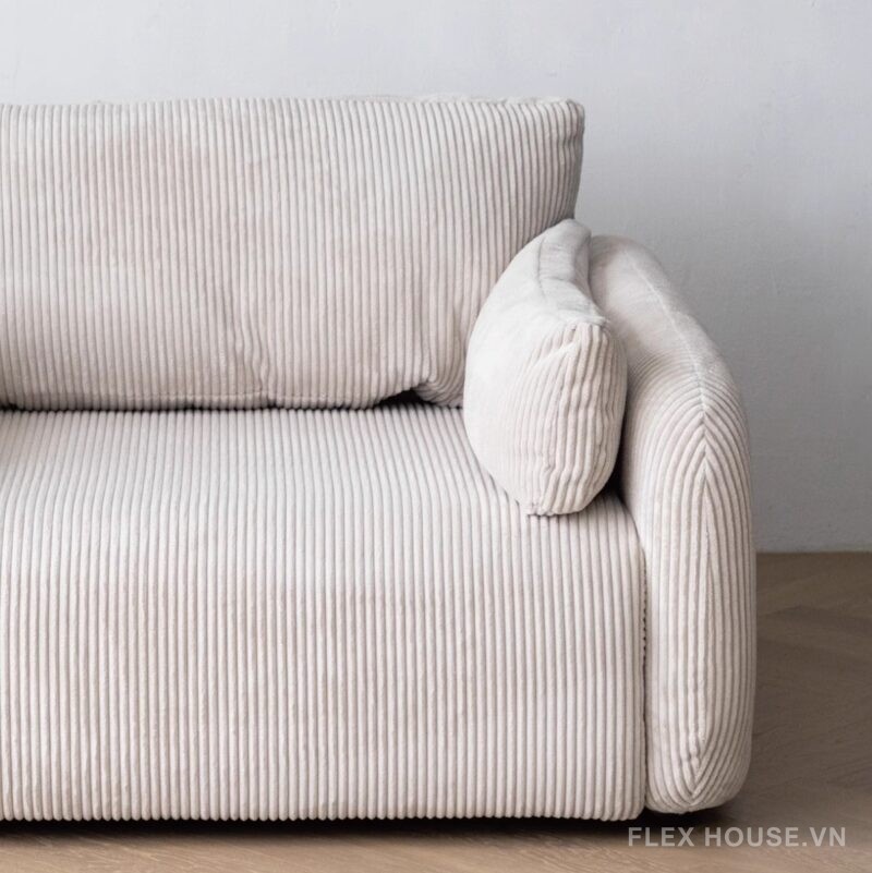 Ghế sofa lười thư giãn lưng tựa vải nhung kẻ sọc FAD936 5