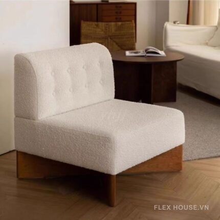 Ghế sofa lười vải giả lông cừu hiện đại Bắc Âu FAD757