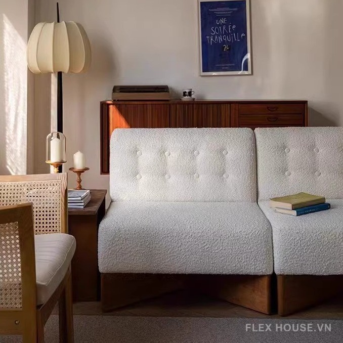Ghế sofa lười vải giả lông cừu hiện đại Bắc Âu FAD757 6