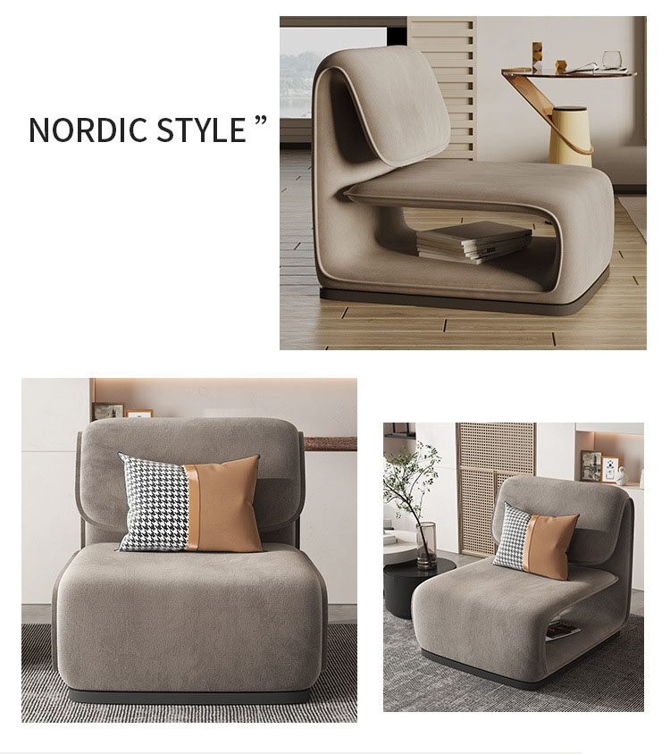 Ghế sofa lười vải nỉ đơn dòng Nordic Style hiện đại FAD660 7