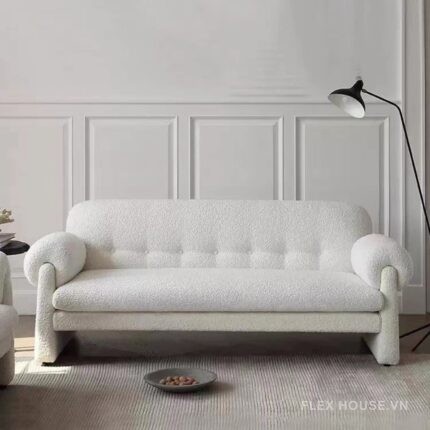 Ghế sofa phòng khách vải giả lông cừu hiện đại FAD8515