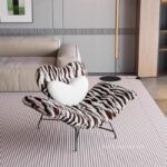 Ghế sofa thư giãn vải nhung lông thỏ hình trái tim FAD417