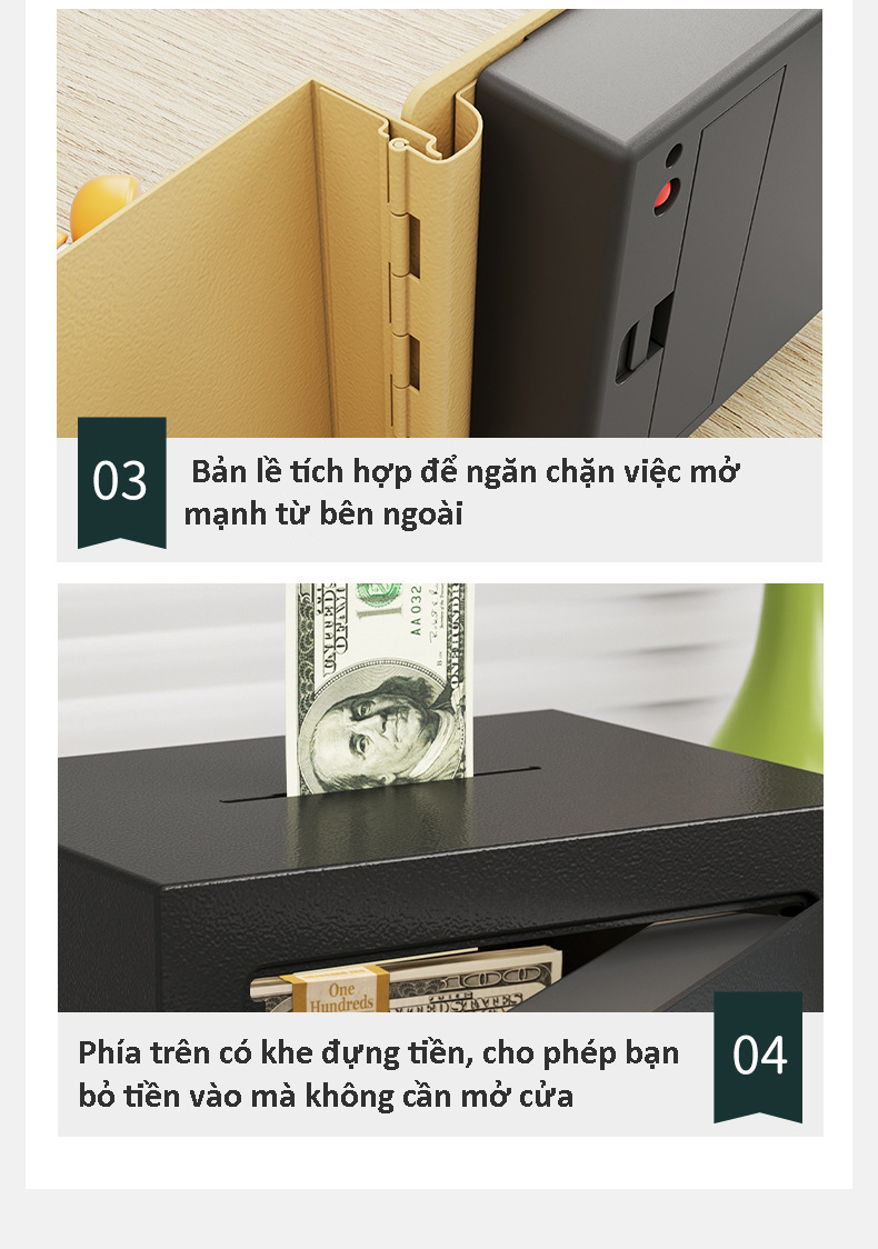 Két sắt nhỏ khóa chìa để bàn nhiều màu LYC395 18