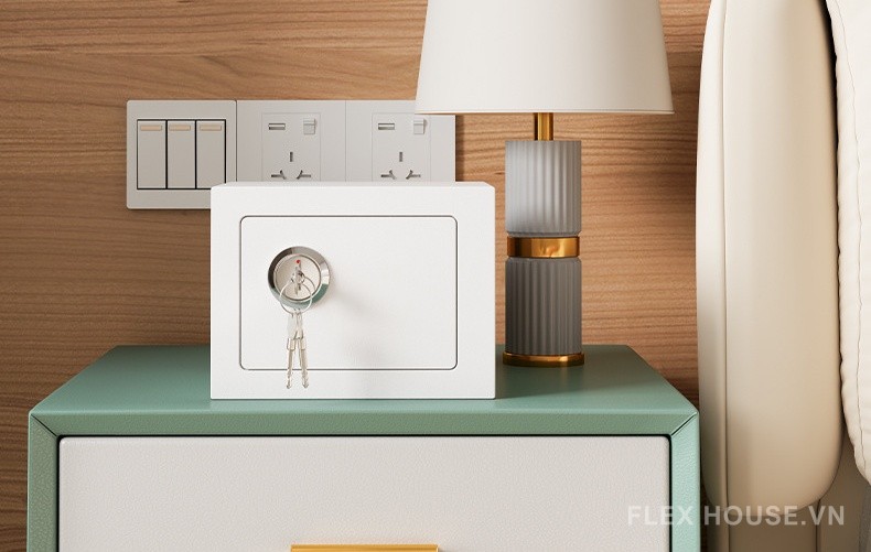 Két sắt nhỏ khóa chìa để bàn nhiều màu LYC395 8