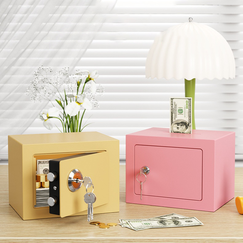 Két sắt nhỏ khóa chìa để bàn nhiều màu LYC395 6