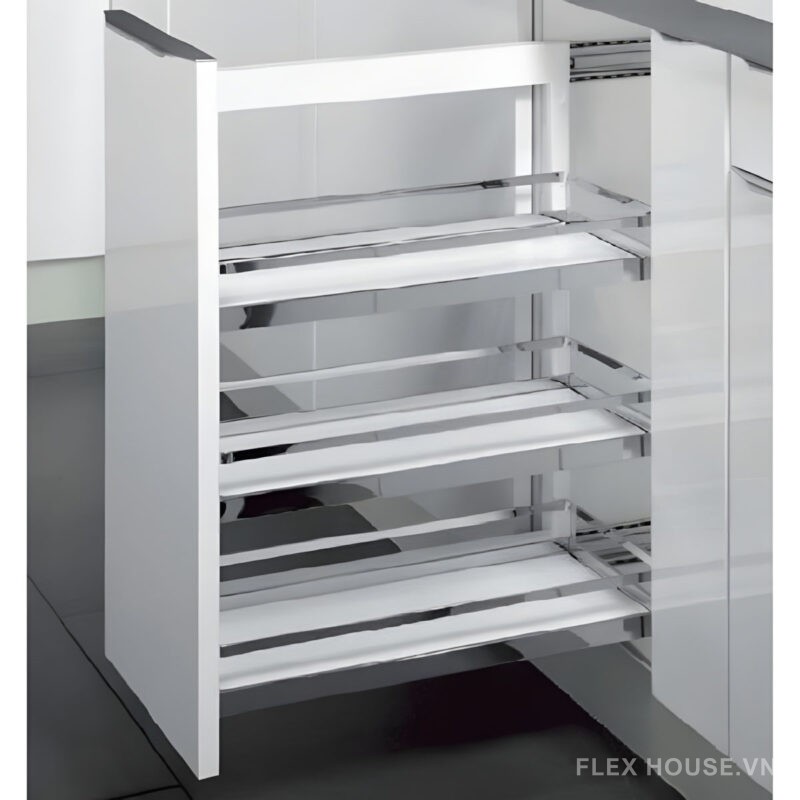 Khay đựng gia vị rổ kéo 3 tầng mở phải KESSEBOHMER 545.5 1