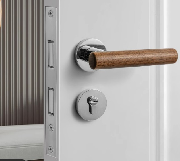 Khóa cửa tay gạt cổ điển bằng gỗ FB1264 10