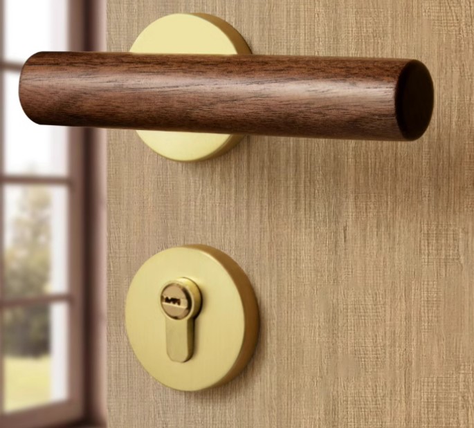 Khóa cửa tay gạt cổ điển bằng gỗ FB1264 7