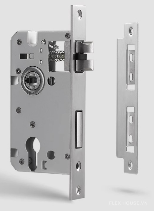 Khóa cửa tay gạt hợp kim kẽm phối gỗ FB1269 12
