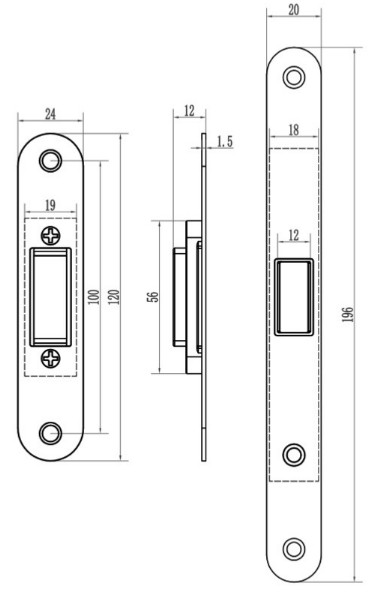 Khóa tay gạt phối gỗ và hợp kim kẽm tối giản BAG7255 12