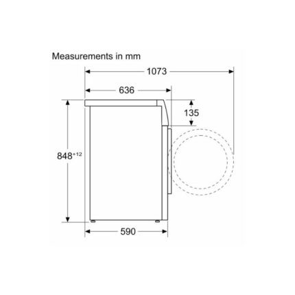 Máy giặt độc lập Bosch tải trọng 10kg HMH.WGG254A0SG (4)