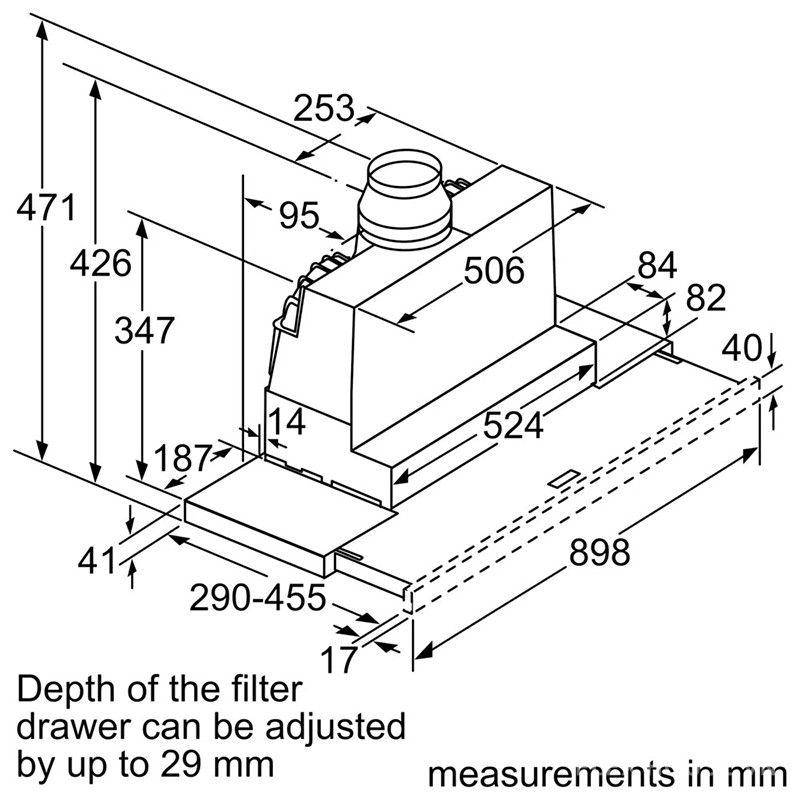 Máy hút mùi âm tủ 90cm Bosch HMH.DFS097A51B 20