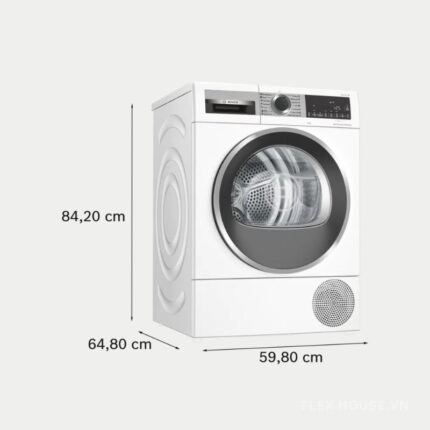 Máy sấy quần áo bơm nhiệt Bosch 9kg HMH.WQG24570SG (2)