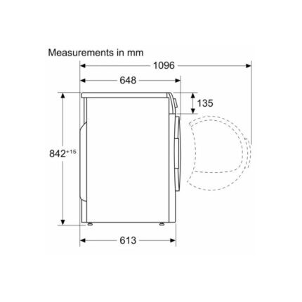 Máy sấy quần áo ngưng tụ Bosch 9kg HMH.WPG24100MY (5)