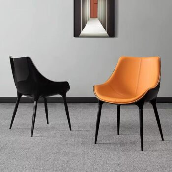 Ghế ăn gia đình đệm da tối giản kiểu Bắc Âu SHM665